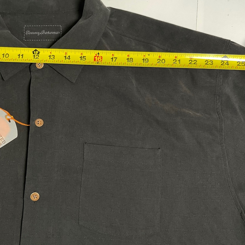 Tommy Bahama Mens XXL Black Silk Camp Shirt Island Fly Limited Edition NWT - Picture 6 of 12